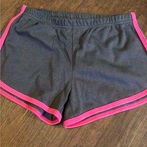 NEW! Los Angeles Apparel Gray Women's Shorts dolphin with Pink Trim